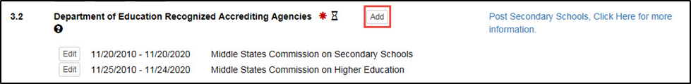  Accreditations and Recognitions page