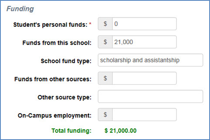 Funding Section