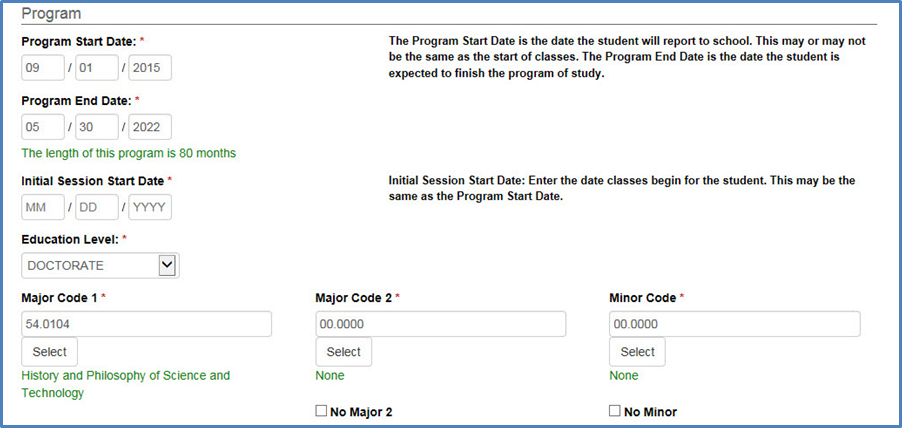 Program Section