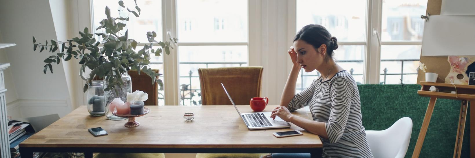 Woman at a laptop